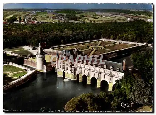 Ansichtskarte AK Chenonceaux I et L Vue aerienne Le Chateau et ses Jardins