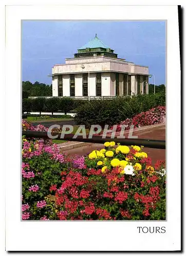 Cartes postales Tours Indre et Loire Le square et la bibliotheque