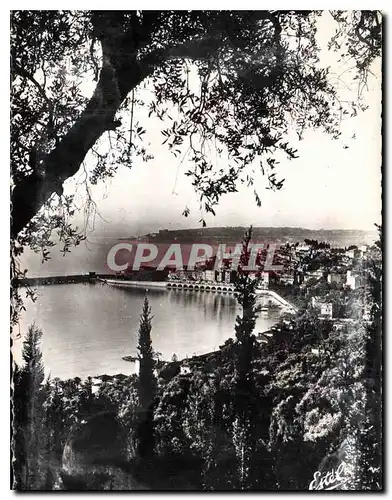 Moderne Karte Menton La Ville vue des Colombieres