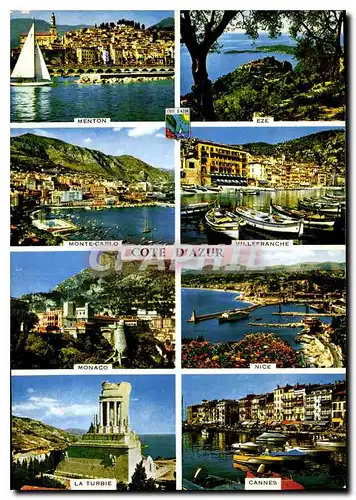 Cartes postales moderne Cote d'Azur Les merveilleux sites de la Cote d'Azur