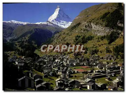 Cartes postales moderne Zermatt Wallis mit Matterhom