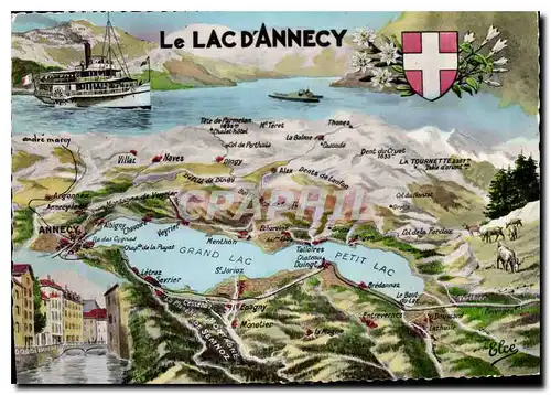 Cartes postales moderne Le Lac d'Annecy