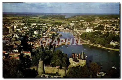 Moderne Karte Pornic Vue du Chateau et sur le port