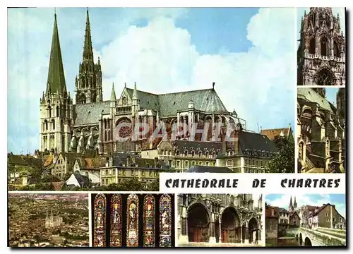 Cartes postales moderne Chartres Eure et Loir Divers aspects de la Cathedrale