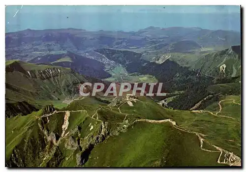 Moderne Karte Mont Dore Sancy Vue generale sur le Sommet du Sancy