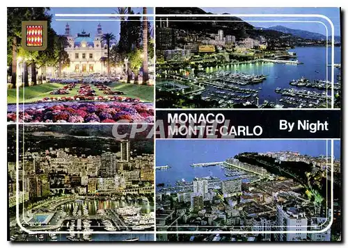 Cartes postales moderne Monaco Monte Carlo by Night