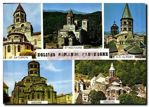 Moderne Karte Eglises Romanes d'Auvergne