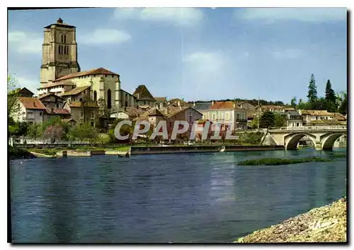 Moderne Karte Saint Astier Dordogne La vue generale et les bords de l'Isle