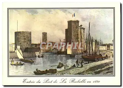 Cartes postales moderne Entree du Port de La Rochelle en 1840