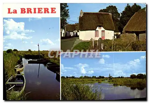 Cartes postales moderne La Briere Barques et canaux