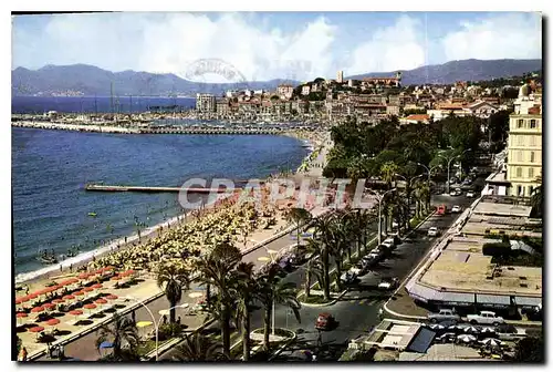 Moderne Karte Cannes AM La Croisette et le Suquet