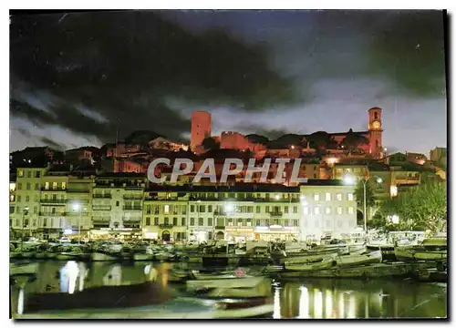 Cartes postales moderne Cannes Alpes Maritimes Le Vieux Port et le Suquet en fin de journee