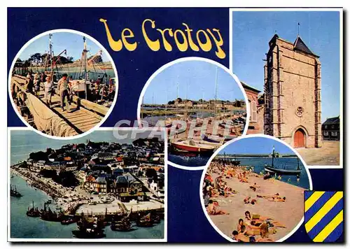 Moderne Karte Le Crotoy Somme Le Port Le port de plaisance