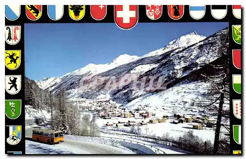 Moderne Karte Saas Grund Wallis mit Simelihorn