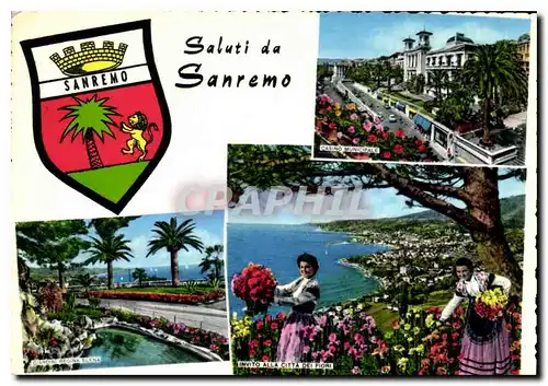 Cartes postales moderne Saluti di Sanremo Riviera dei Fiori Salutations de San Remo