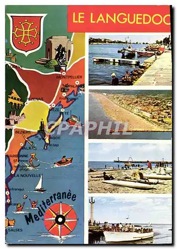 Cartes postales moderne Mediterranee Le Languedoc ses Plages