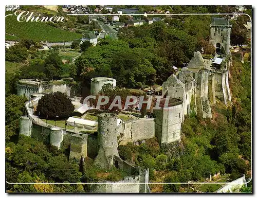 Cartes postales moderne Chinon Indre et Loire Au premier plan le Chateau du Coudray