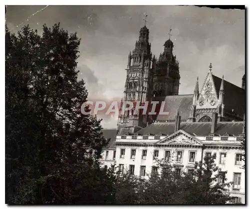 Cartes postales moderne Tours Indre et Loire Le Musee des beaux arts et la Cathedrale St Gatien