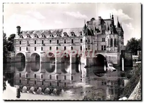 Moderne Karte Chenonceaux Indre et Loire Facade Est