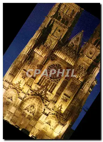 Cartes postales moderne Tours I et L La Cathedrale St Gatien Illuminee