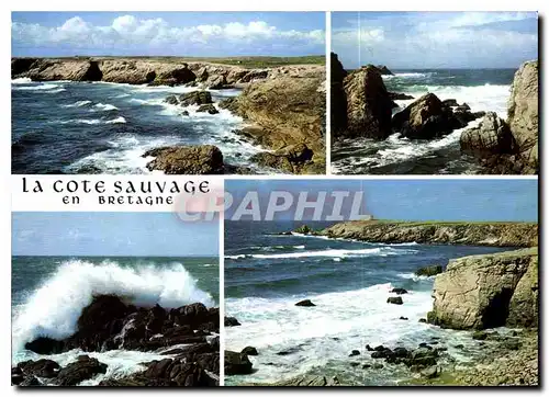 Cartes postales moderne La Cote Sauvage en Bretagne