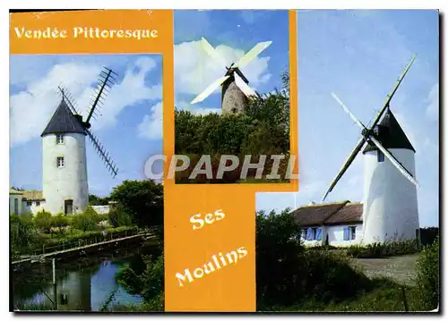 Cartes postales moderne Vendee Pittoresque Ses Moulins