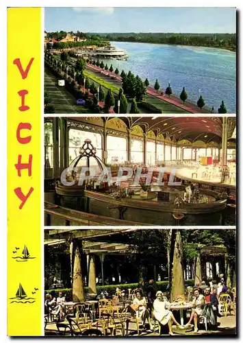 Cartes postales moderne Vichy Plan d'eau et la Rotonde Source Chamel