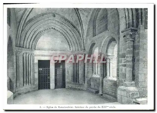 Cartes postales moderne Eglise de Romainmotier Interieur du porche du XIII siecle