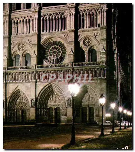 Moderne Karte Paris Notre Dame illuminee