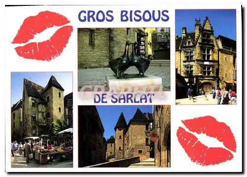 Moderne Karte Gros Bisous de Sarlat