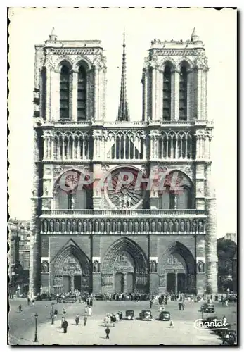 Cartes postales moderne Paris Facade Notre Dame