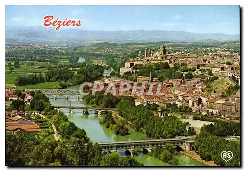 Cartes postales moderne Beziers Herault Vue aerienne Cathedrale St Nazaire