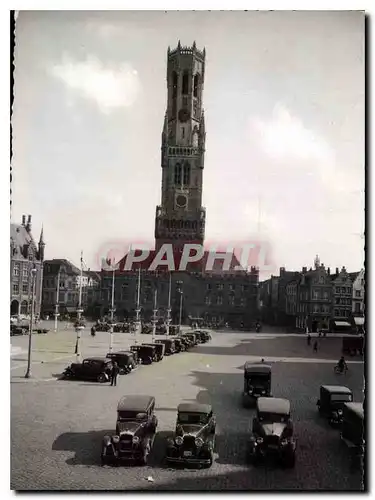 Cartes postales moderne Bruges Beffroi Automobile
