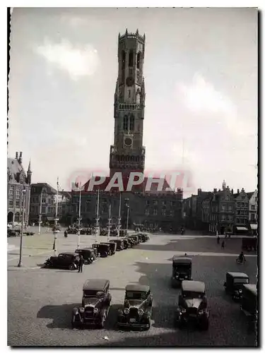 Moderne Karte Bruges Beffroi Automobile