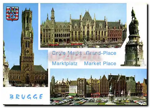 Cartes postales moderne Brugge Grote Markt Marktplaz