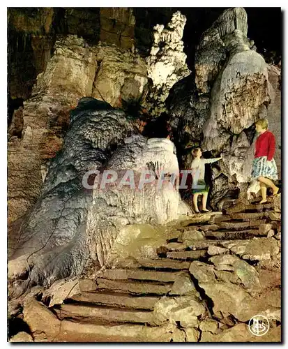 Moderne Karte Grottes de Han s Lesse Le Boudoir de Proserpine Salle du Dome