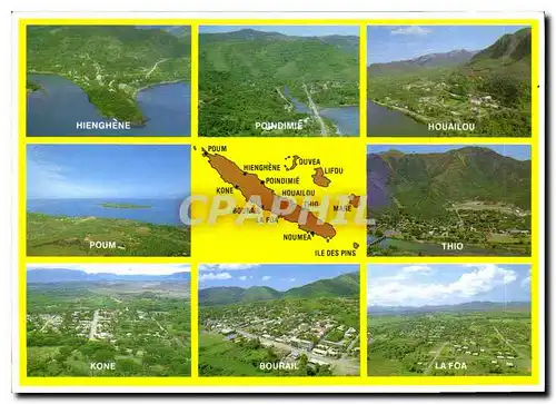 Cartes postales moderne Nouvelle Caledonie Hienghene Poindimie Houailou Poum Ile des Pins Thio Kone Bourail La Foa
