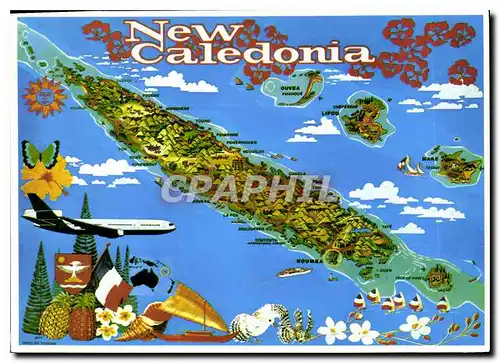 Moderne Karte New Caledonia Carte de Nouvelle Caledonie