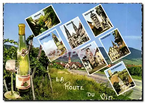 Cartes postales moderne La Route du Vin Colmar Guebwiller Obernai Riqewihr Turckheim Kaysersberg