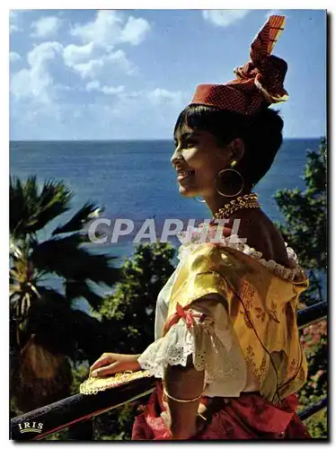 Moderne Karte Antilles Radieuses Folklore antillais