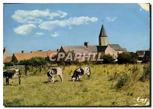 Moderne Karte La Normandie Pittoresque Village du Cotentin Vaches