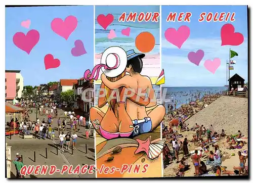 Cartes postales moderne La Cote d'Opale Quend Plage les Pins Somme la Plage la Place des Fetes et le Bd Vasseur