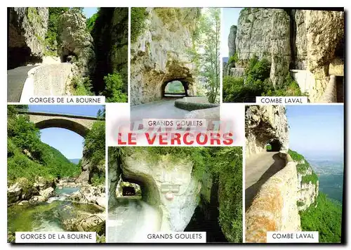Moderne Karte Images de France le Vercors Gorges de la bourne Grands Goulets Combe Laval gorges de la Bourne G