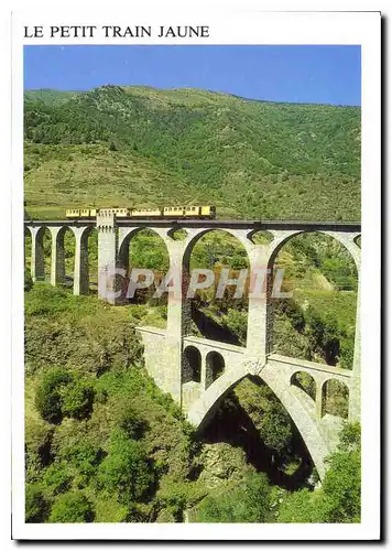 Moderne Karte Lumiere et Couleurs des Pyrenees Catalanes le petit train Jaune sur le Pont Sejourne Ligne elect