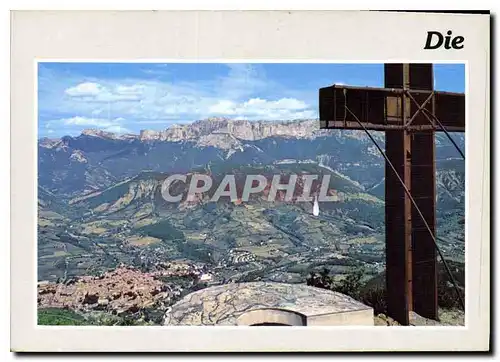 Cartes postales moderne Die Drome vue generale de Die prise de la Croix de Justin et table d'orientation Vallee de la dr
