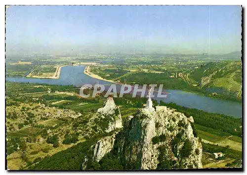 Moderne Karte Donzere Drome vue aerienne du Rhone