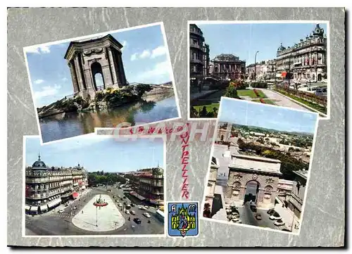 Cartes postales moderne Montpellier Herault le Chateau d'Eau Place de la Comedie les Trois Graces et le Theatre Place de