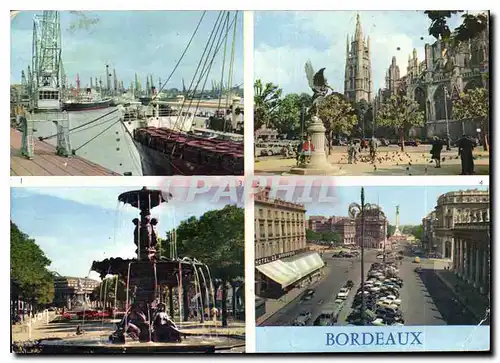 Cartes postales moderne Bordeaux Gironde le Port la Tour Pey Berland les Alles de Tourny le Grand Theatre