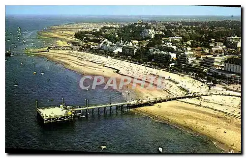 Cartes postales moderne Arcachon Gironde vue aerienne Gros Plan sur la Plage