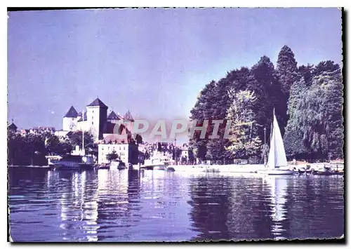 Moderne Karte Annecy le Port et le Chateau